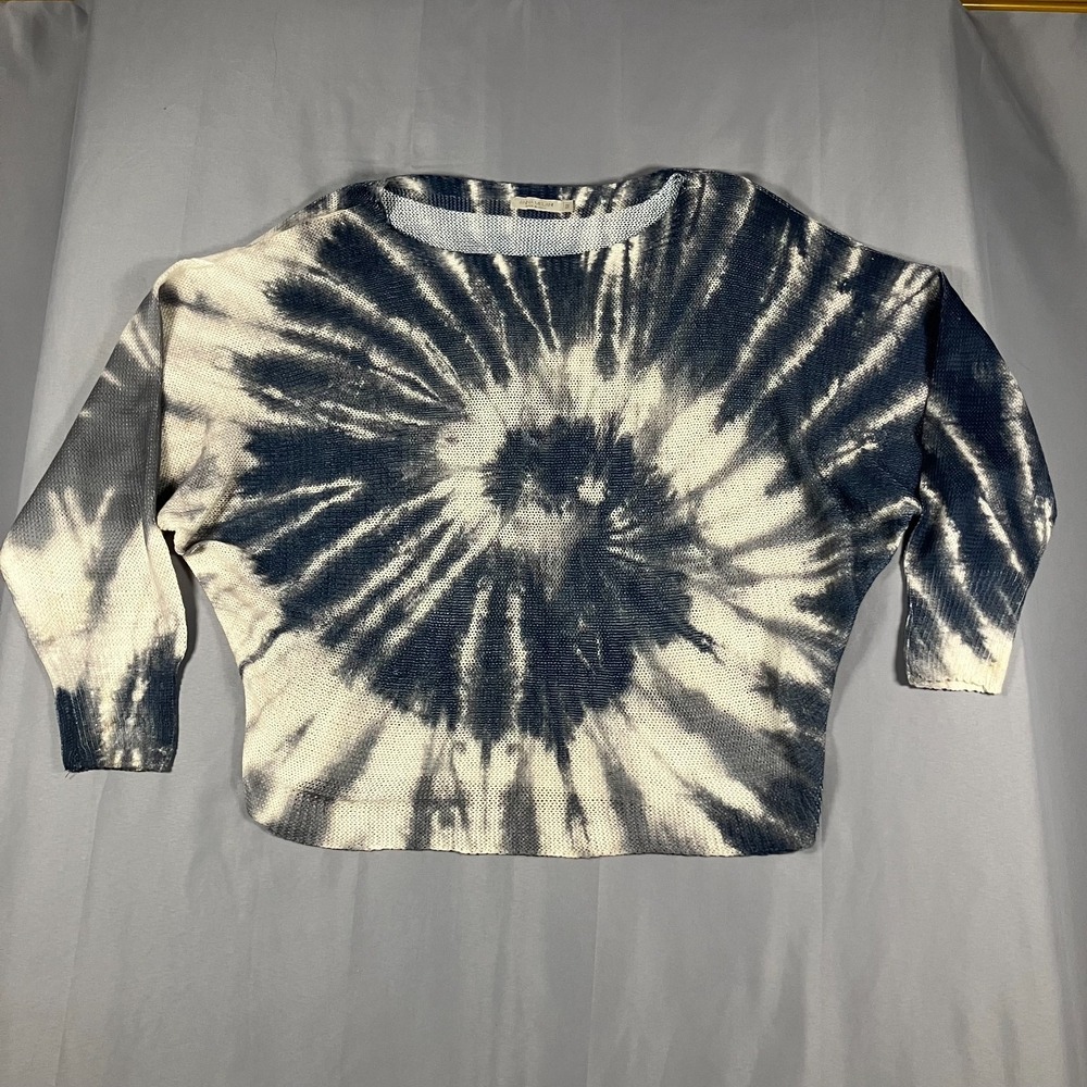 Anna‎ Melani Women's Medium Tie Dye Knit Sweater Made in Italy Blue White